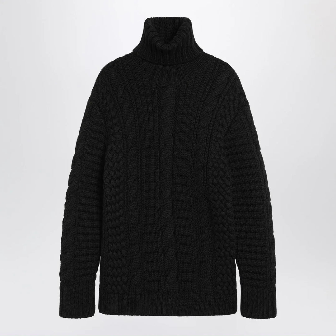 Moncler X Edward Enninful - Black wool turtleneck sweater Brand Shirts &amp; Tops M