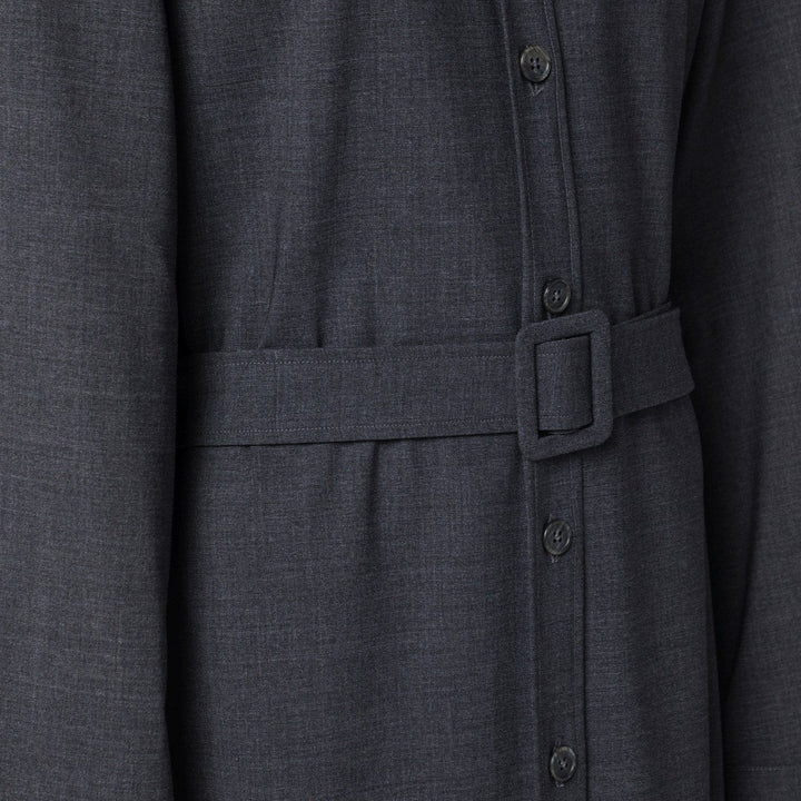 P.A.R.O.S.H. - Anthracite grey belted shirt dress Brand Shirts &amp; Tops