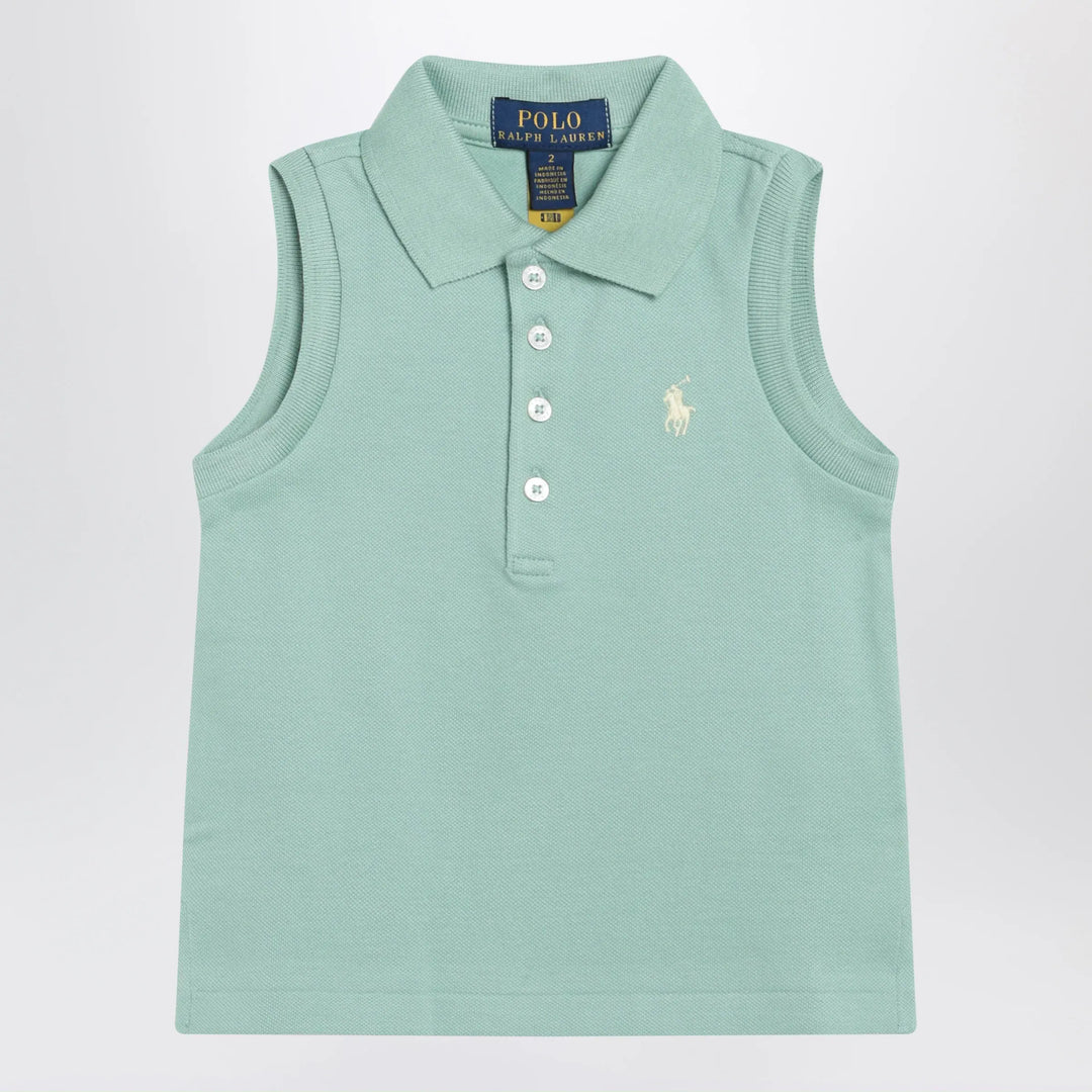 Polo Ralph Lauren - Aquamarine sleeveless cotton polo Brand Shirts &amp; Tops 2
