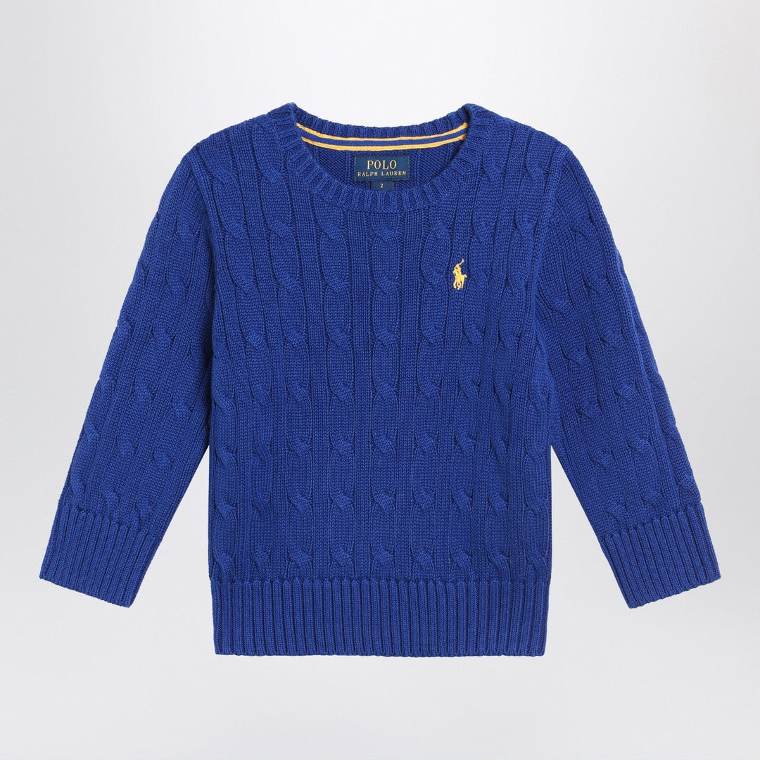 Shirts &amp; Tops S Polo Ralph Lauren - Bright blue cable-knit crewneck sweater Brand