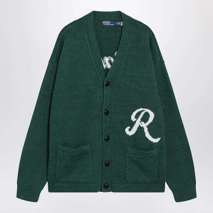 Polo Ralph Lauren - Forest green cardigan with Ralph logo Brand Shirts &amp; Tops L