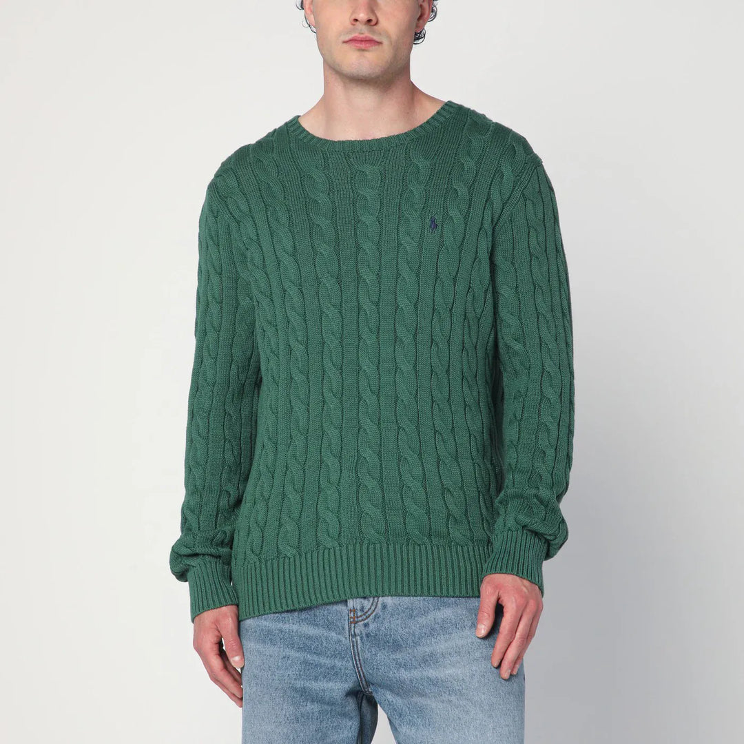 Polo Ralph Lauren - Green cotton cable-knit jumper Brand Shirts &amp; Tops XL