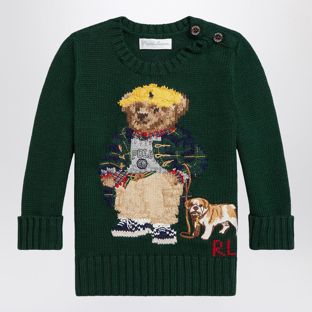 Shirts &amp; Tops Polo Ralph Lauren - Moss green cotton Polo Bear sweater Brand