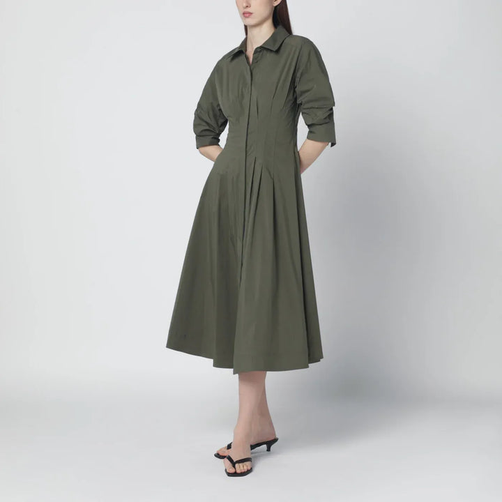 SIMKHAI - Military green midi shirt dress Brand Shirts &amp; Tops L