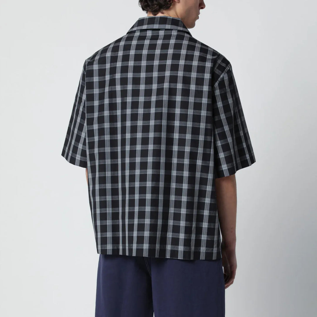 STUDIO NICHOLSON - Kline shirt black check pattern Brand Shirts &amp; Tops