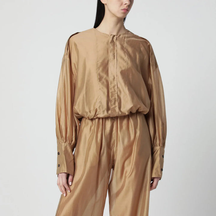 TheLatest - Lightweight muslin blouse in nude Brand Shirts &amp; Tops M
