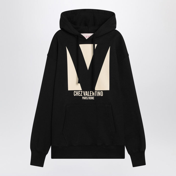 Shirts &amp; Tops XS Valentino - Black sweatshirt with Chez Valentino print Brand