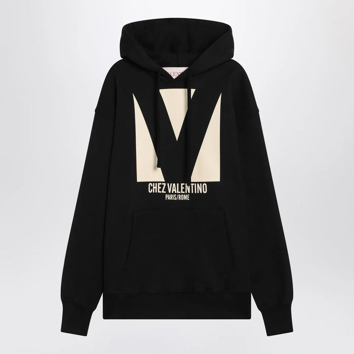Valentino - Black sweatshirt with Chez Valentino print Brand Shirts &amp; Tops XS