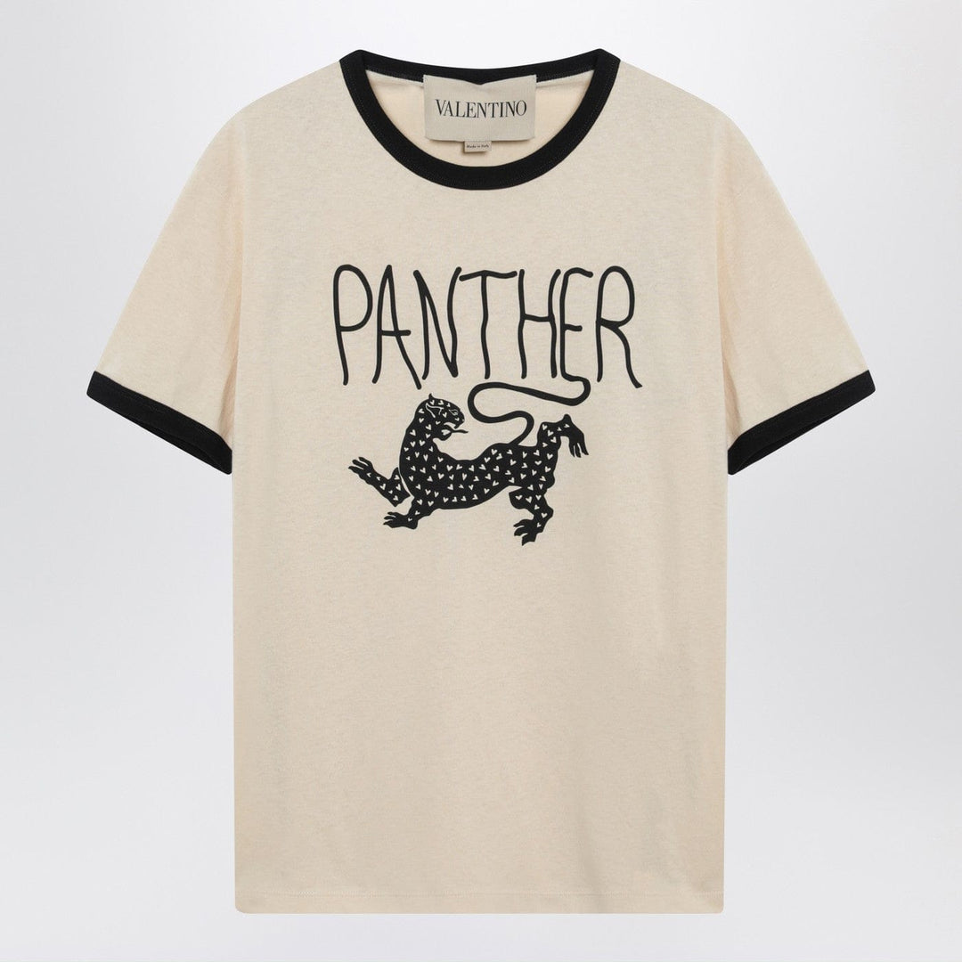 Shirts & Tops Valentino - Butter-colored T-shirt with Panther print Brand