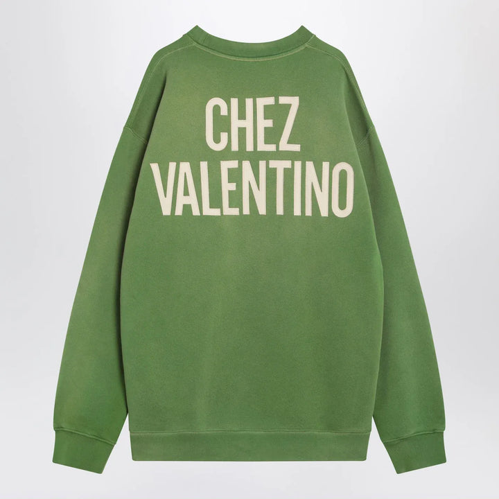 Valentino - Crew neck sweatshirt Chez Valentino green Brand Shirts &amp; Tops