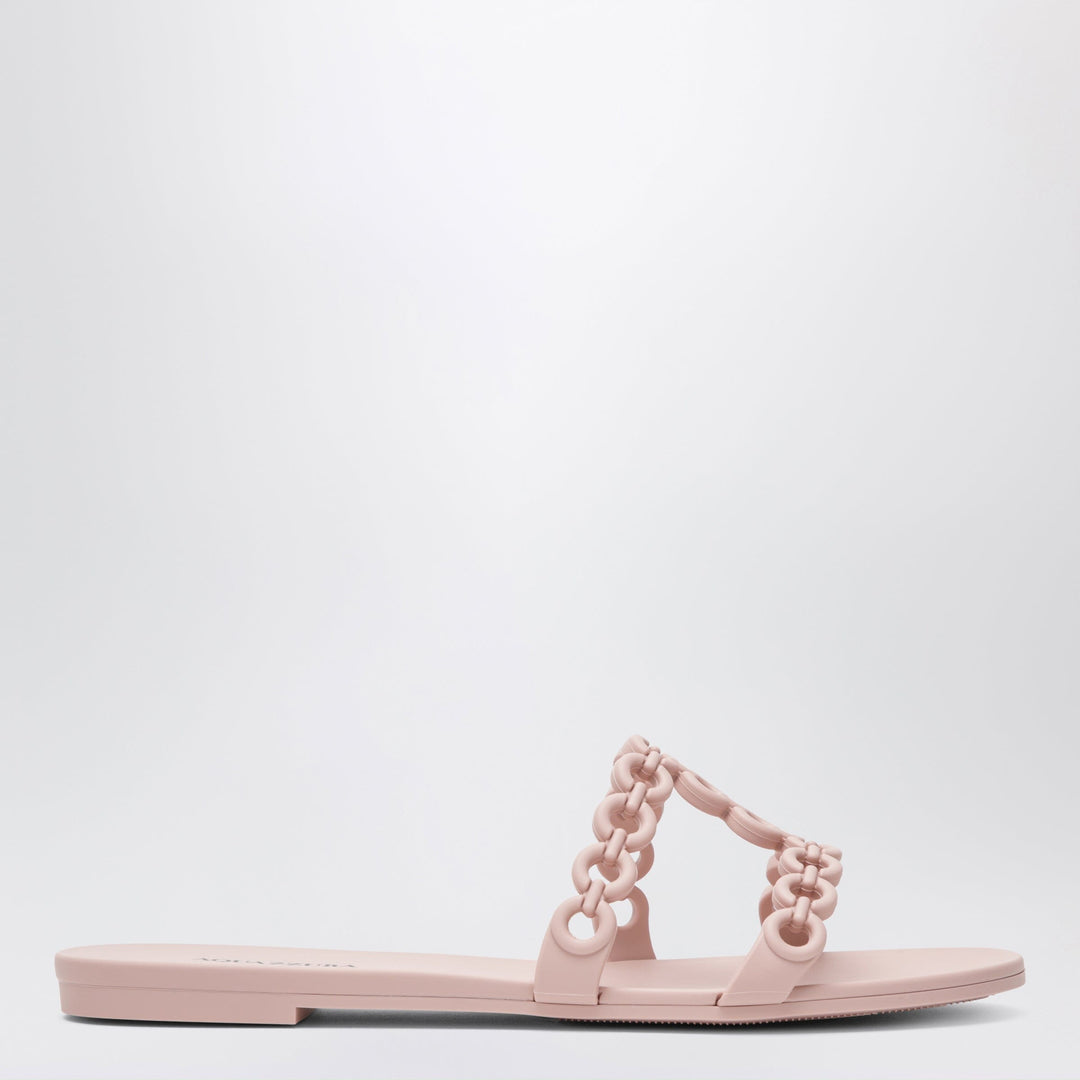Shoes Aquazzura - Pink PVC Slides With Chain Links Brand