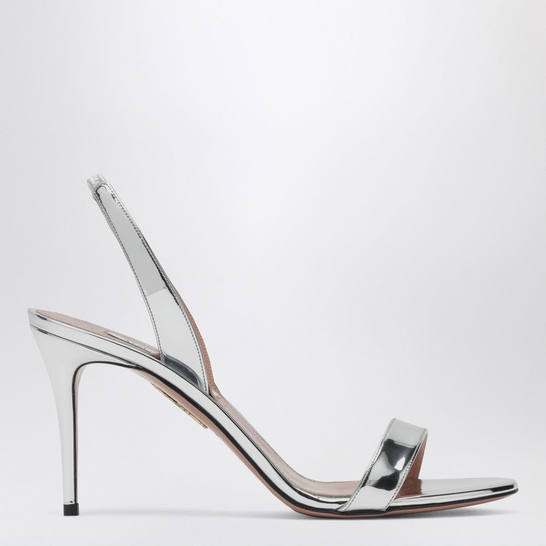 Shoes Aquazzura - So Nude 85 Silver Sandals Brand
