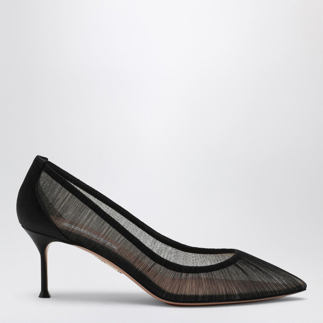 Shoes Aquazzura - Voile black pumps in satin and mesh Brand