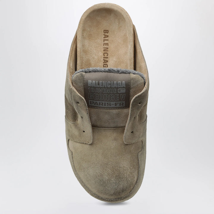 Balenciaga - Dumbo sabot in distressed suede calfskin Brand Shoes