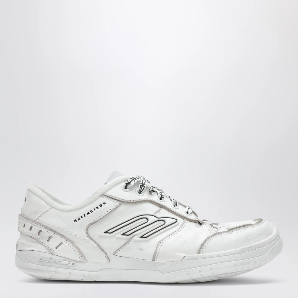 Balenciaga - Hamptons Worn-Out Mid white Sneakers Brand Shoes 37 IT