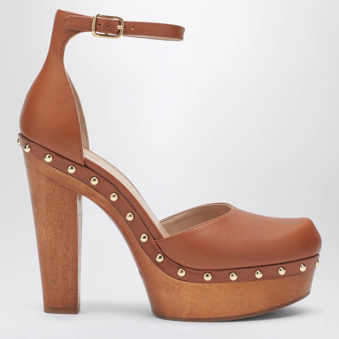 Shoes Brown platform pumps with studs Brand