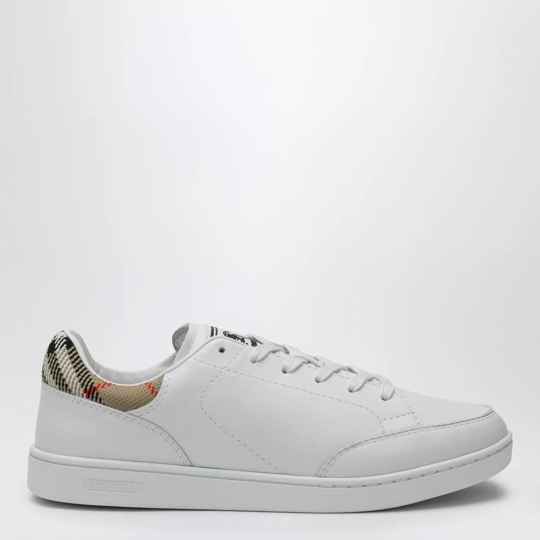 Burberry - Set Sneakers in white leather and Check Brand Shoes 36 IT