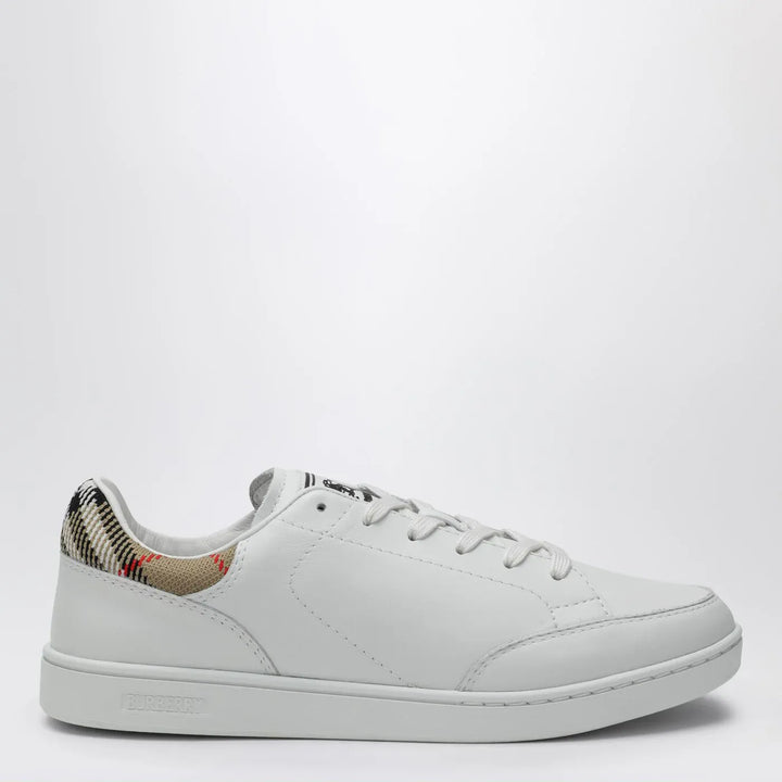 Burberry - Set Sneakers in white leather and Check Brand Shoes 36 IT