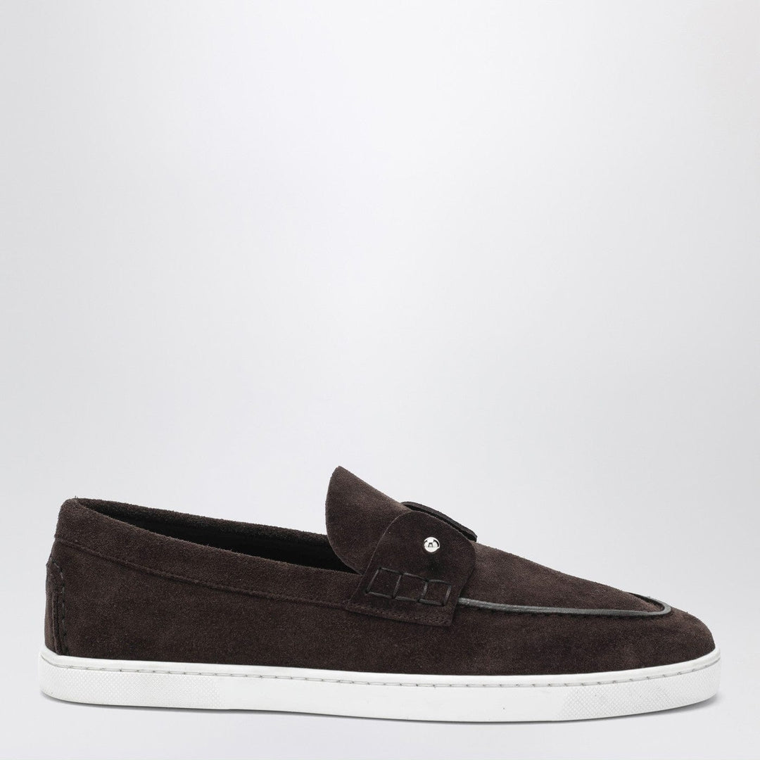 Shoes Christian Louboutin - Chambeliboat loafers in Coffee-Coloured Suede Brand