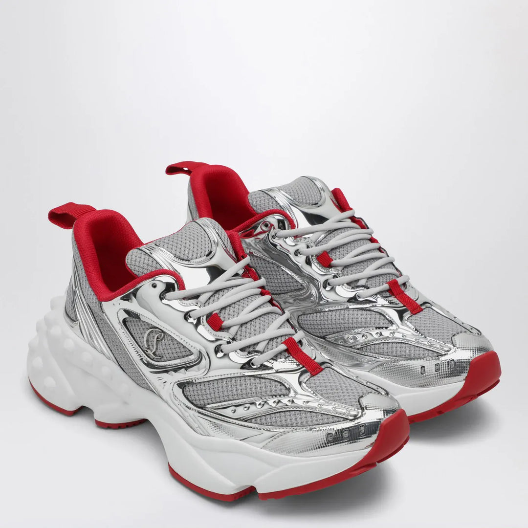 Christian Louboutin - So Flo running sneaker Silver/Red Brand Shoes