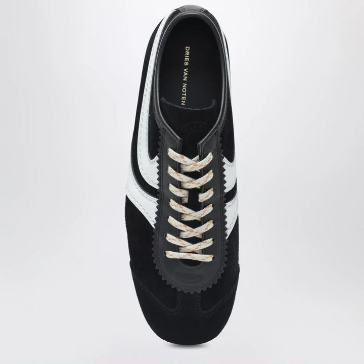 Dries Van Noten - Black/white leather and suede Sneakers Brand Shoes 40 IT