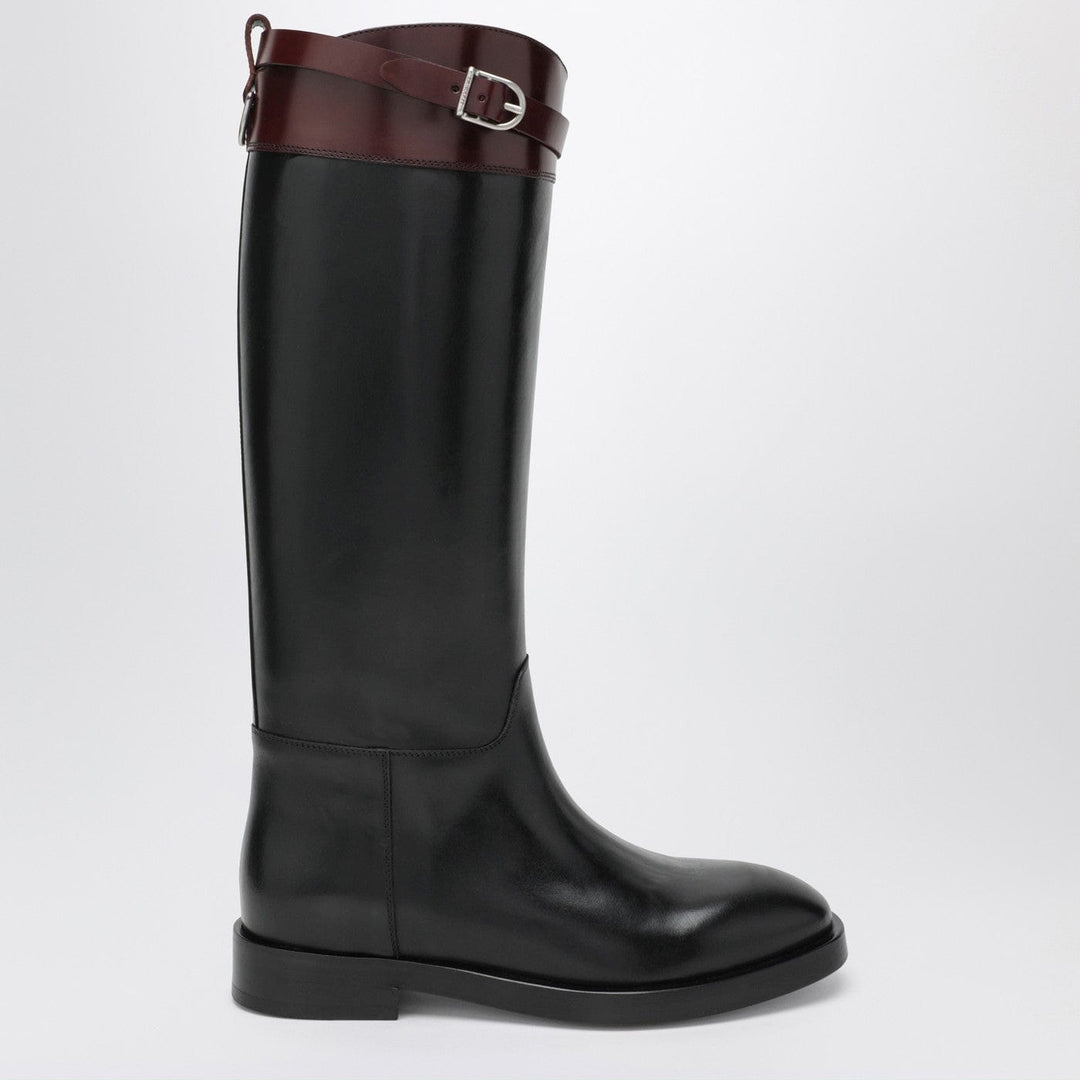 Shoes 37 IT Durazzi Milano - Black/burgundy two-tone boots Brand