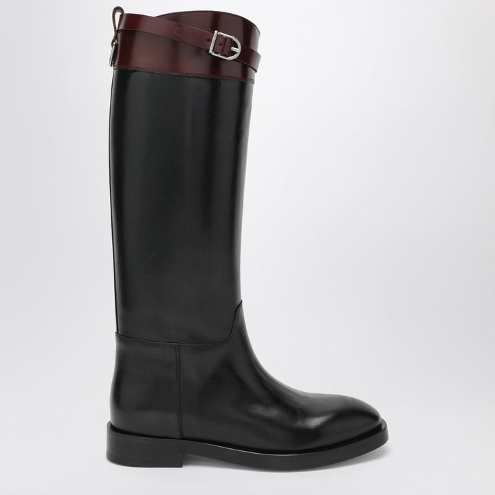 Shoes 37 IT Durazzi Milano - Black/burgundy two-tone boots Brand