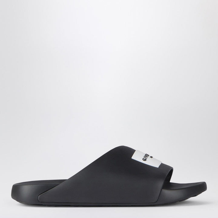 Shoes Givenchy - Black rubber Label Slide flat mules Brand