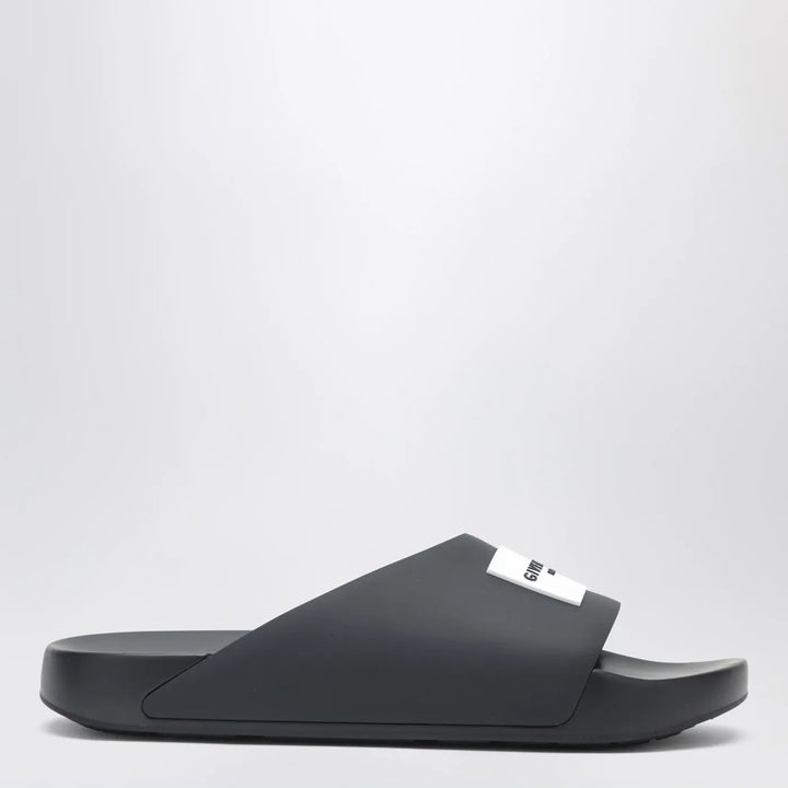 Givenchy - Label flat mules in black rubber Brand Shoes 36 IT