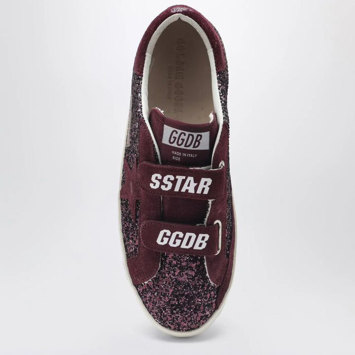 Golden Goose - Old School Sneakers in burgundy glitter Brand Shoes