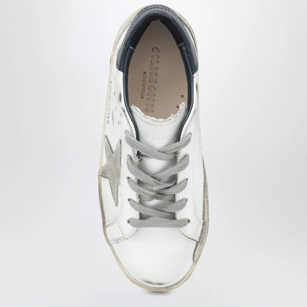 Golden Goose - Super-star Sneakers in vintage white/navy blue Brand Shoes