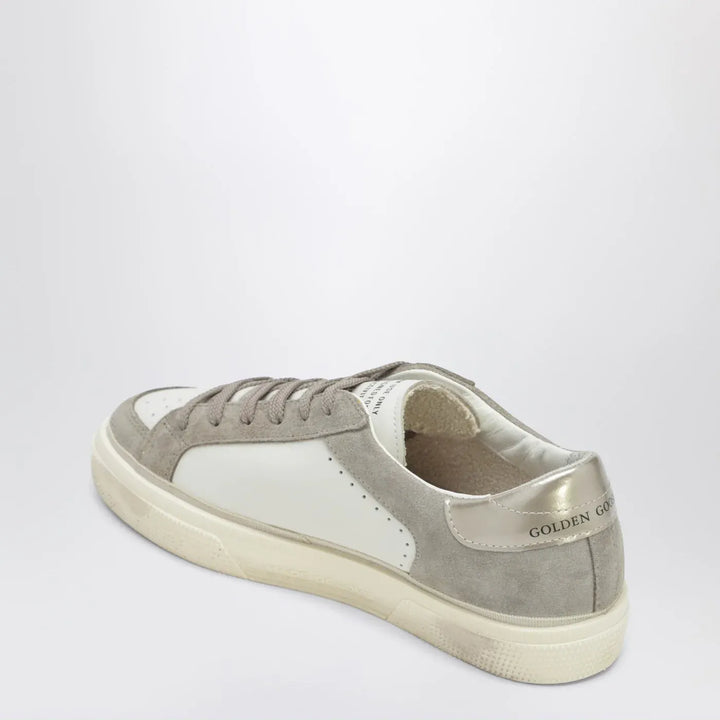 Golden Goose - White/taupe May Sneakers with glitter star Brand Shoes
