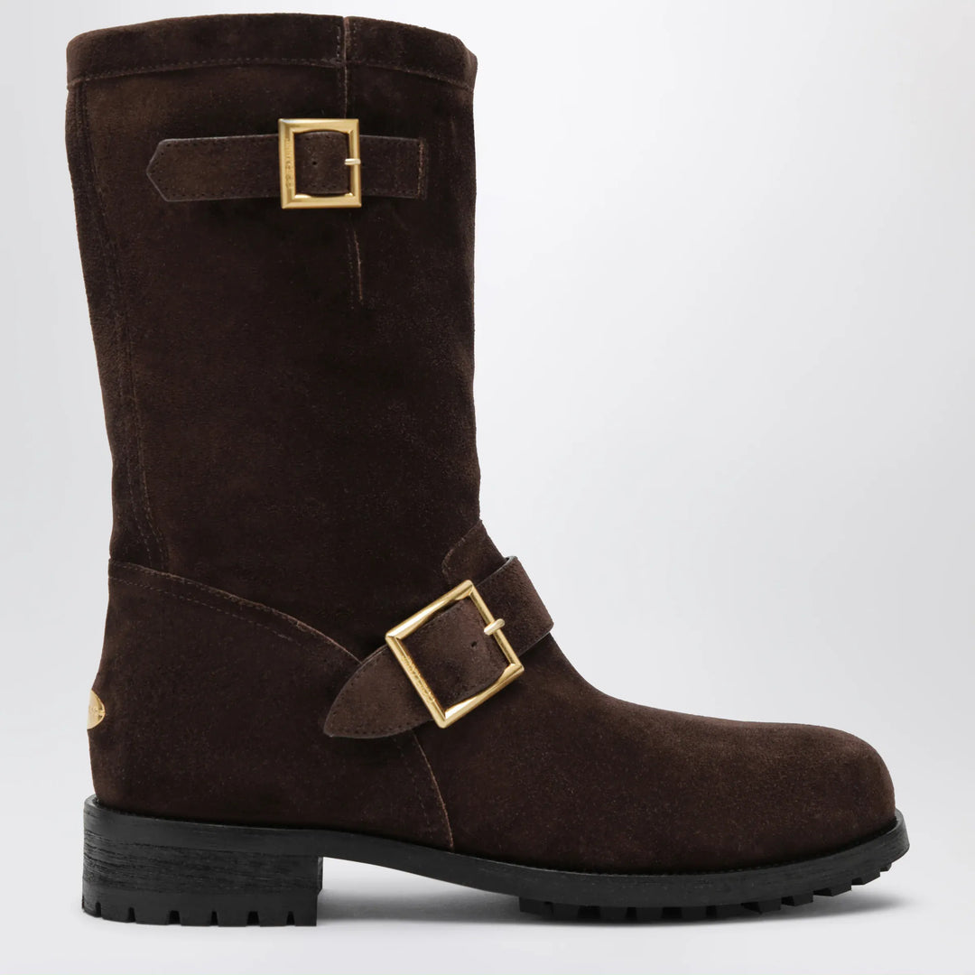 Jimmy Choo - Chocolate suede biker boots Brand Shoes 36 IT