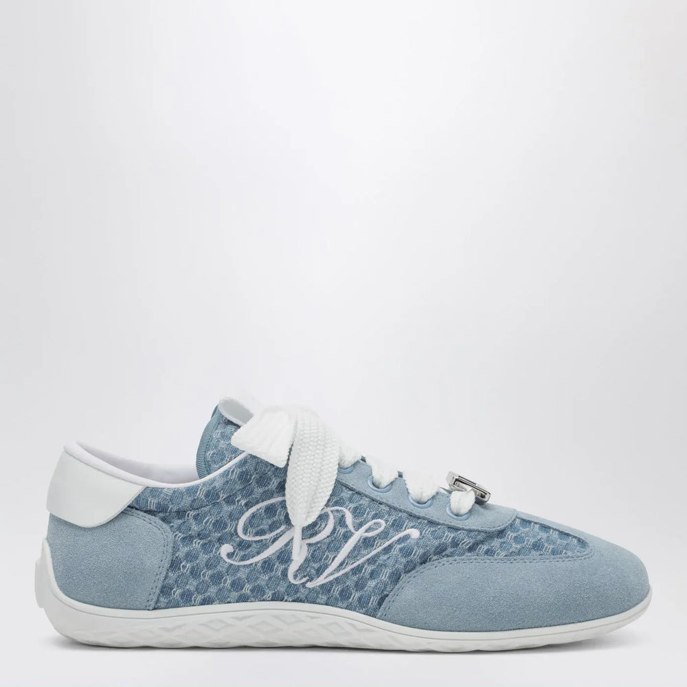 ROGER VIVIER - Viv' Low Sneakers in sky blue Brand Shoes 36,5 IT