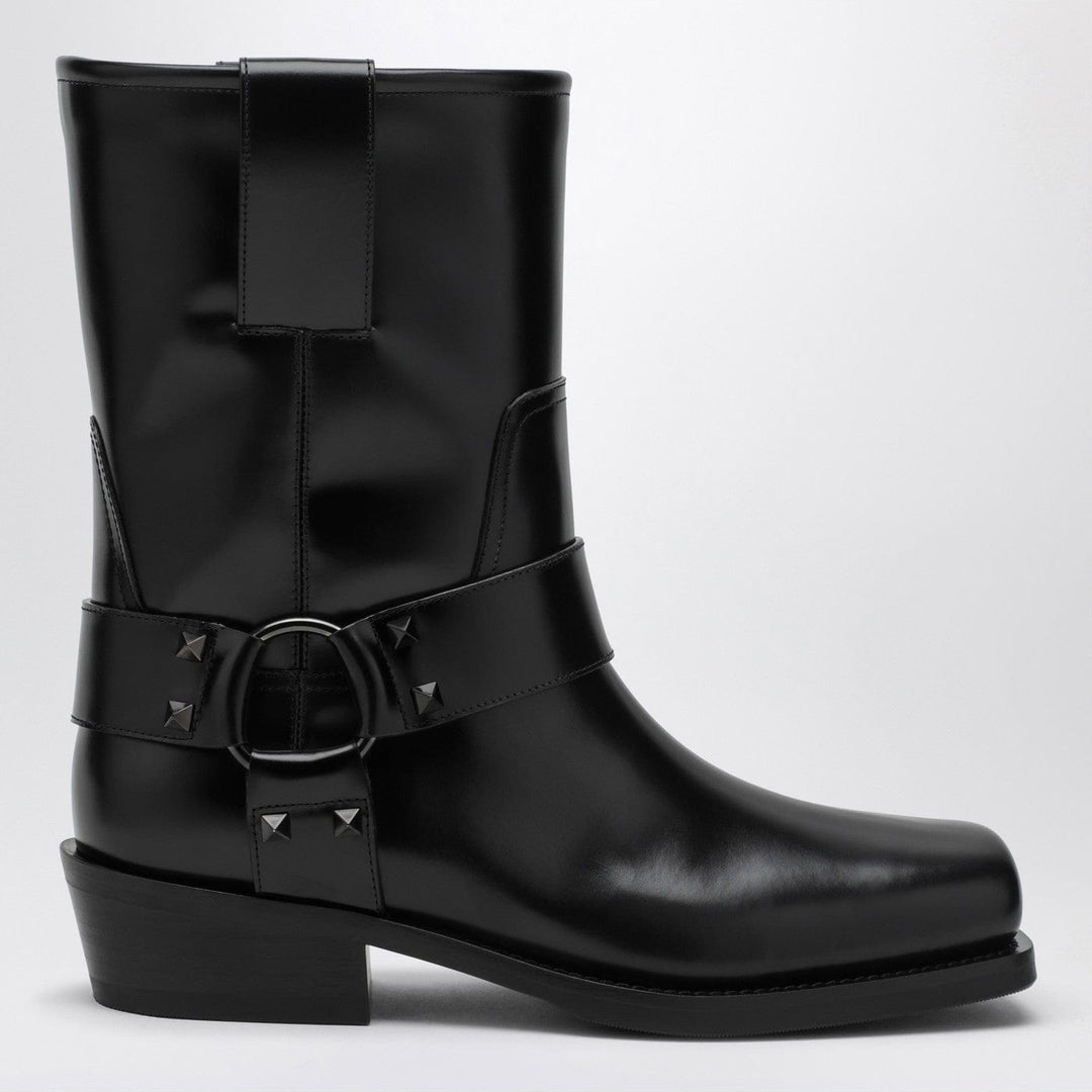 Shoes 36 IT Valentino Garavani - Black leather Biker Rockstud low boot Brand