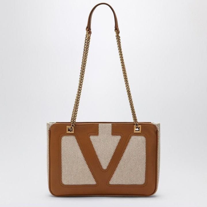 Valentino Garavani Shopper Bag UNI Valentino Garavani Small Viva Superstar Bag in Natural/Spice Canvas Valentino Garavani Small Viva Superstar Bag in Natural/Spice Canvas Brand