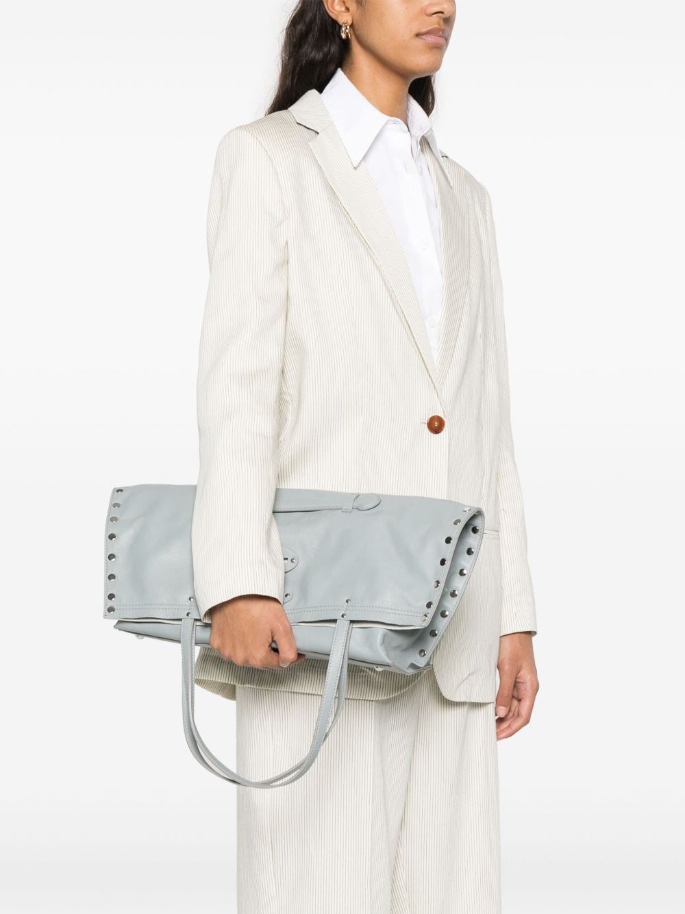 Zanellato Shopper UNI Zanellato Leather Blue-Grey Bag Zanellato Blue-Grey Leather Handbag – Modern Elegance Brand