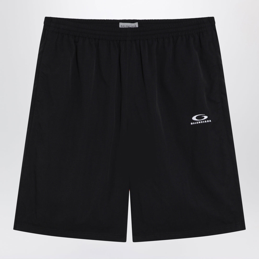 Shorts Balenciaga - Black Bermuda shorts in Loop Sports Icon technical polyamide Brand
