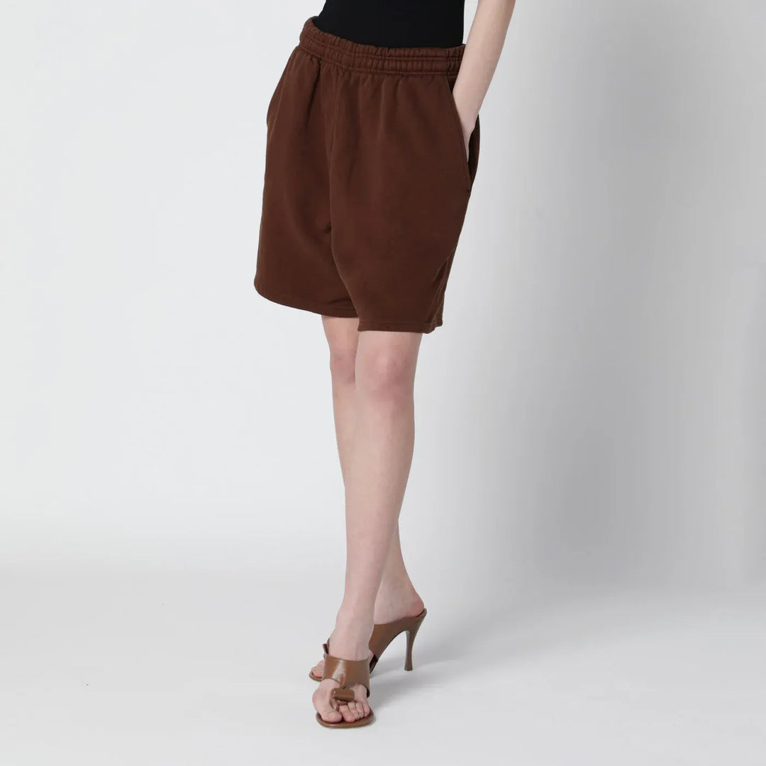 Entire Studios - Brown cotton jogging Shorts Brand Shorts