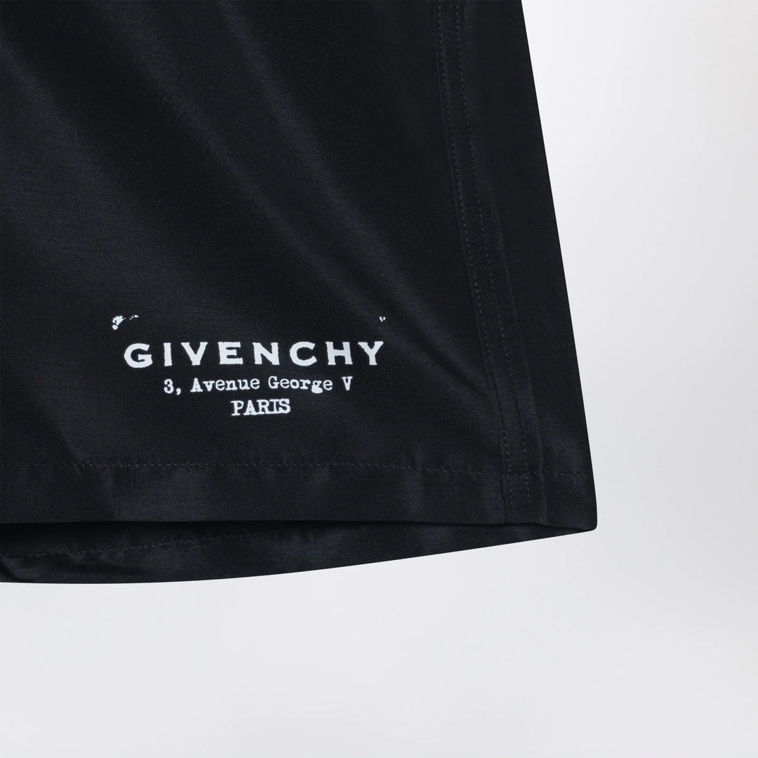 Givenchy - Black swim shorts with logo Brand Shorts