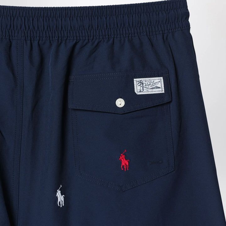 Polo Ralph Lauren - Traveler navy blue swim shorts with embroidered logos Brand Shorts