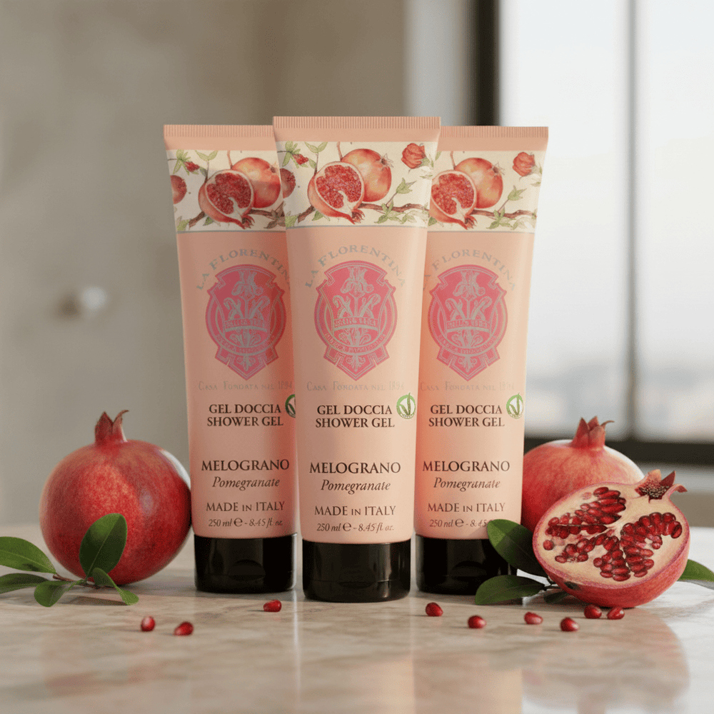 La Florentina Pomegranate Shower Gel Tube 250ml Set of 3Pcs Brand Shower Gel Tube