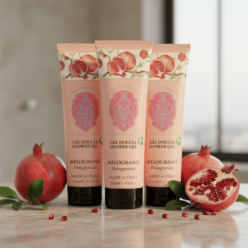 La Florentina Pomegranate Shower Gel Tube 250ml Set of 3Pcs Brand Shower Gel Tube