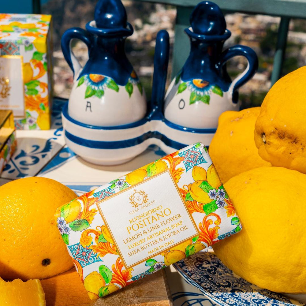 Casa Amalfi Single Body Soap Casa Amalfi Buongiorno Positano Body Soap - Lemon Basil & Mandarin 150mg Buongiorno Positano Body Soap  Brand