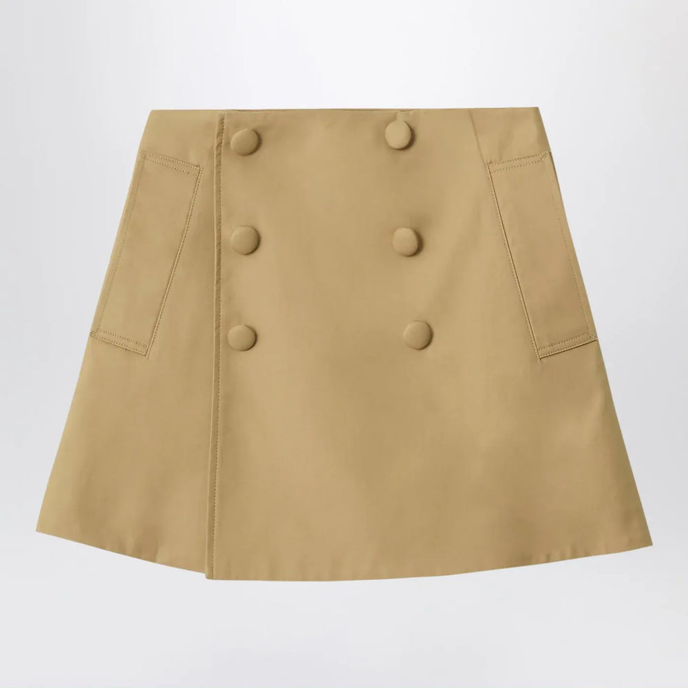 Burberry - Sand-colored cotton trench skirt Brand Skirt 6