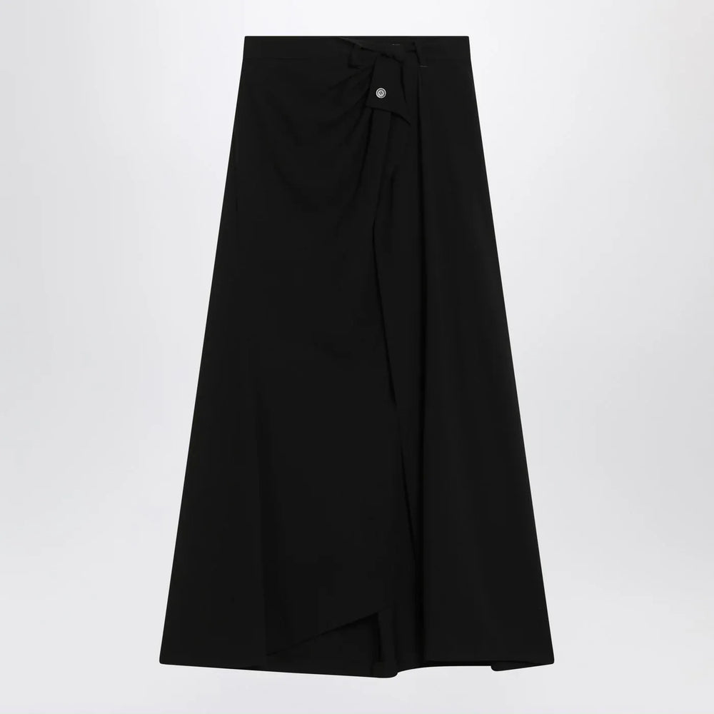 Balenciaga - Draped black skirt in crêpe Brand Skirts 36  FR