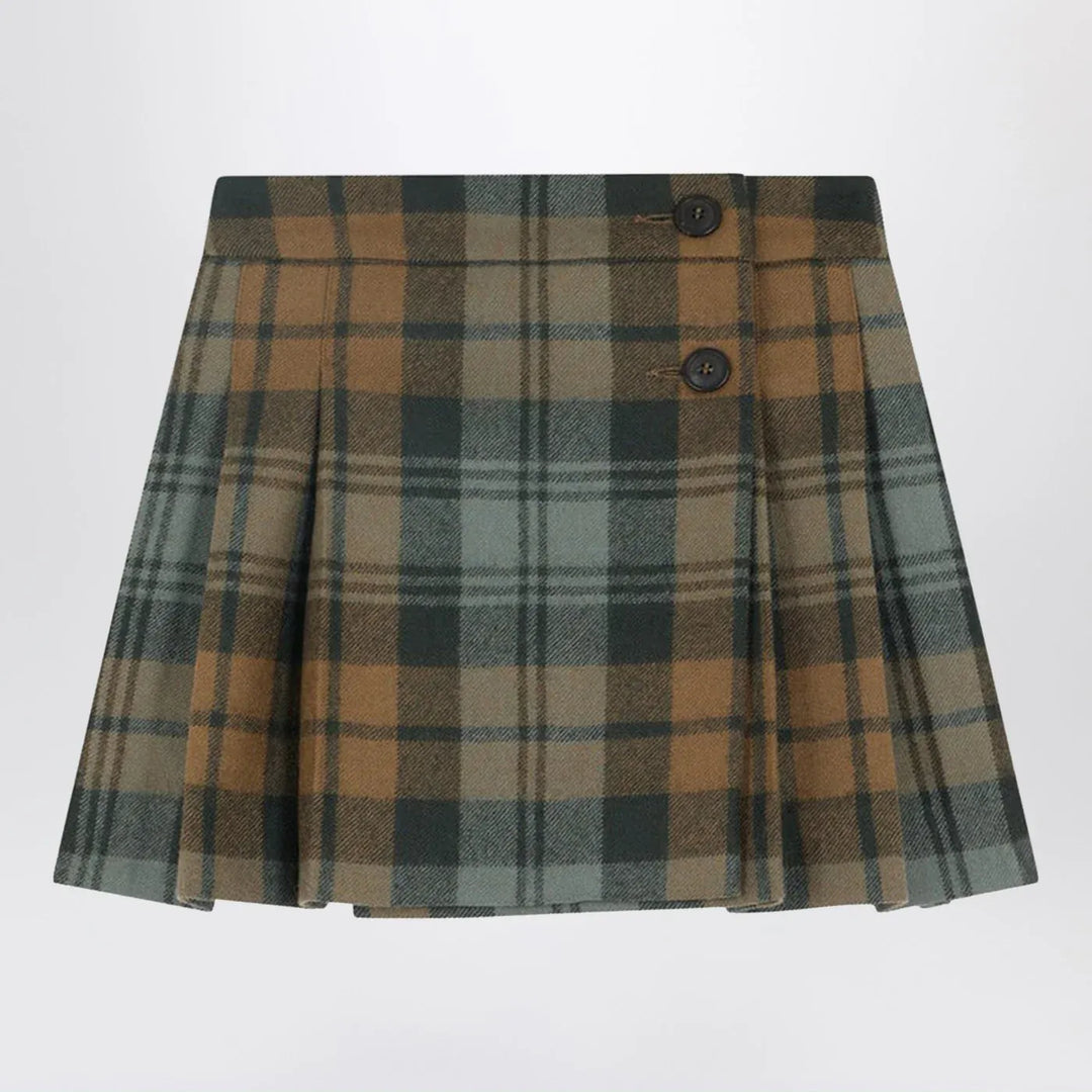Bonpoint - Talissa kilt skirt in wool with check pattern Brand Skirts 4