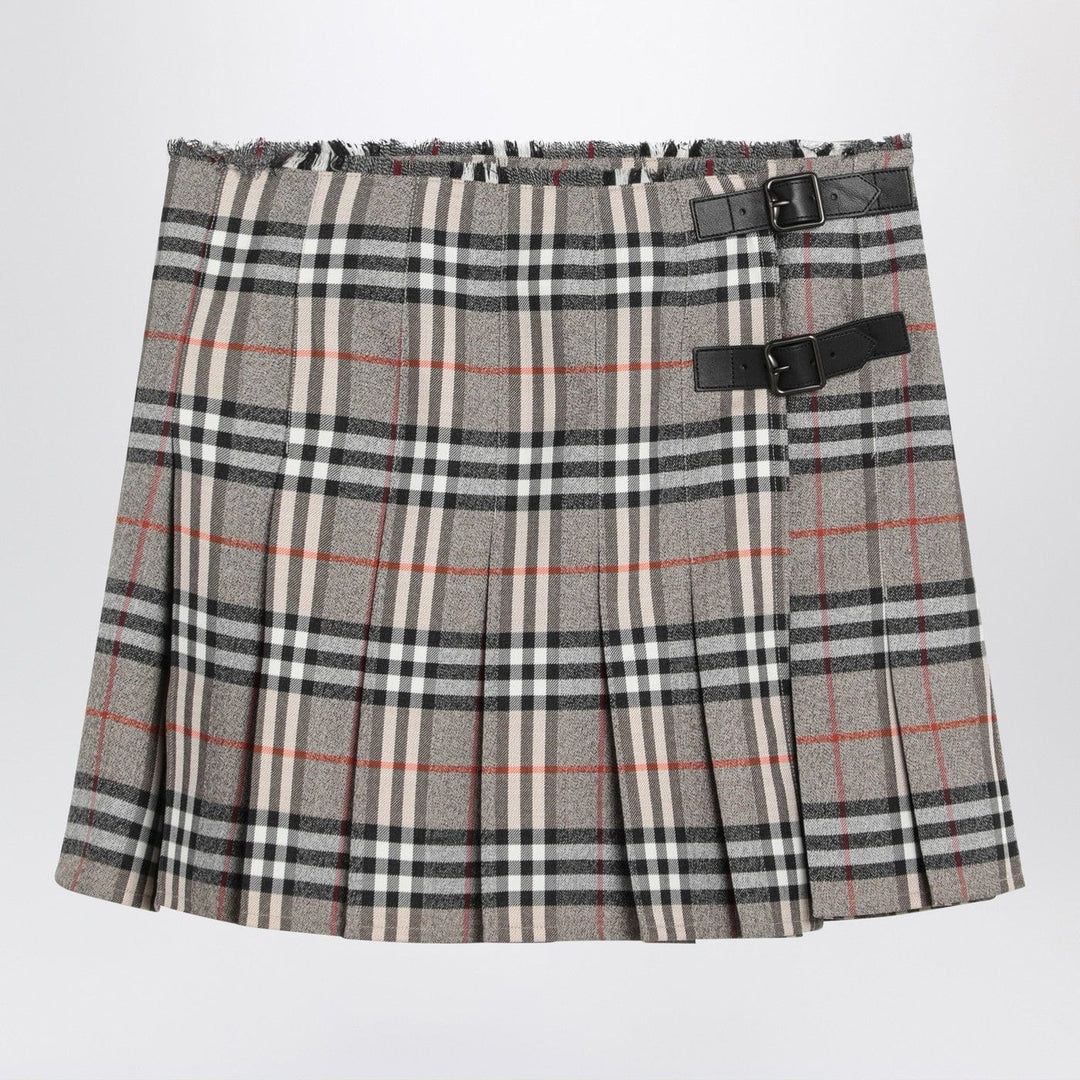 Skirts 10 UK Burberry - Grey wool kilt skirt with Check pattern Brand