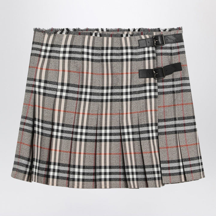 Skirts 10 UK Burberry - Grey wool kilt skirt with Check pattern Brand
