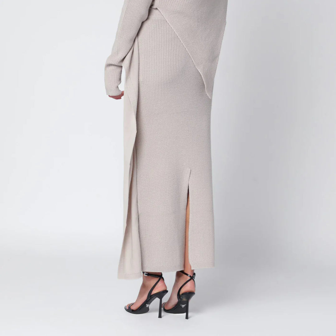 Entire Studios - Light beige long wool skirt Brand Skirts M/L